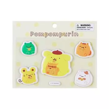 Sanrio Наклейка Помпомпурин Моричи (круглый) 739065
