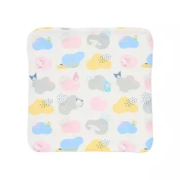 Sanrio Органический носовой платок с красочными персонажами Sanrio, хлопок, ширина 23 x глубина x высота 23 см, детский подарок для младенцев, подарок для купания, салфетки для полости рта 306576
