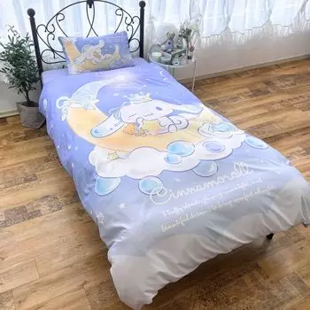 Sanrio Пододеяльник Cinnamoroll, комплект из 3 предметов, одинарный Shinamon Sanrio SANRIO, персонаж Cinnamon-kun SB-682-S