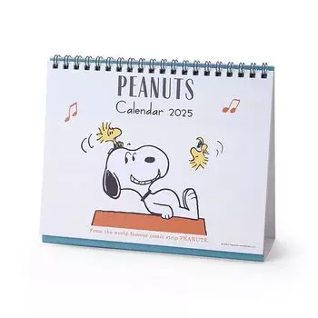 Sanrio Ring Calendar 2025 Snoopy Tabletop Schedule Sticker Included 451398