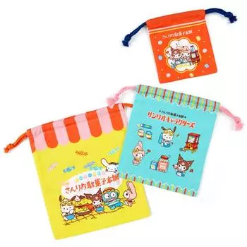 Sanrio (САНРИО) Набор из 3 сумок-мешков с персонажами Sanrio (Санри Огаси Хонпо) 285145