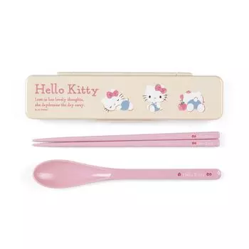 Sanrio Sanrio Набор палочек для еды и ложек Hello Kitty Hello Kitty xx New Life Lunch Goods Персонаж 293032 SANRIO (САНРИО) и 1,8 18,8 4,7 см
