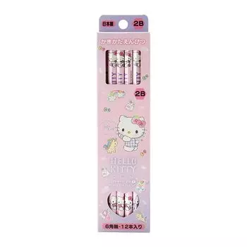 Sanrio Sanrio Pencil Pack 2B Hello Kitty Hello Kitty x x Kids Learning Stationery Character 566152 SANRIO (SANRIO) 0.8 0.8 17.6cm