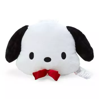Sanrio Sanrio Pochacco Подушка в форме лица 35-я годовщина Красная лента Подушка Pochacco Pochacco 35-я годовщина День рождения 32 x 35 x 15 см