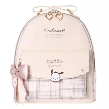 Sanrio синтетическая кожа D Pack Daypack рюкзак Check Plate с лентой Mini Daypack [Axis] (Почакко)