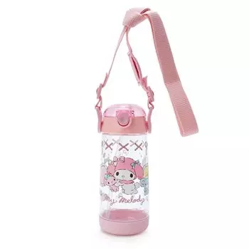 SANRIO Water Straw Direct Plastic My Cold Water включает в себя плечо с именем персонажа 181871 Детская бутылка, Бутылка, 480 мл, Питьевая, One-Touch,