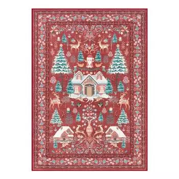 Santa Claus Carpet Living Room Christmas Party Decoration Carpet Merry Christmas Entrance Doormat Living Room Bedroom Decor Rugs 40X60cm-16x24in