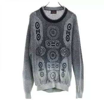 santa fe 90s Made in Japan Linen Blend Old Long sleeve sweater 4 Gray Men s Used