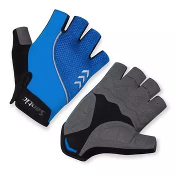 Santic Cycling Road Bike Shock for Men and Women Size Gloves, Summer, Half-Finger, Gloves, Breathable, Absorbing, (Blue, L) синий
