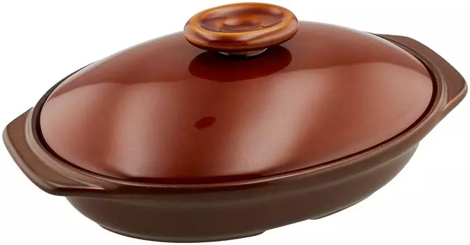 Сковорода-гриль Santo Banko Ware Brown Bar с крышкой 15676 коричневый