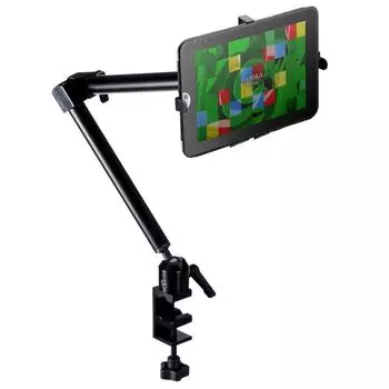 Sanwa Direct iPad Tablet Arm Mounting inches Firmly Fixed 3 Joints Clamp/Pipe 7-12 100-MR068