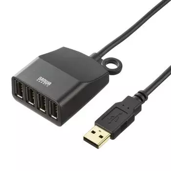 Sanwa Supply Extension 4 Port Hub Bus Powered Black USB2.0 USB-HEX415BK чёрный
