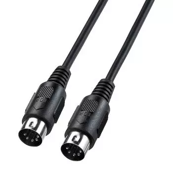 Sanwa Supply MIDI-кабель DIN5pin male to DIN5pin male Black (1.8м) КБ-МИД01-18К