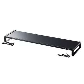 Sanwa Supply Настольная стойка с USB-концентратором и разъемом питания + (Ш1000мм, черный) MR-LC206BKN
