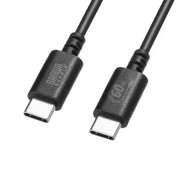 Sanwa Supply USB Cable 2.0 Type-C (PD60W, 0.5m, Black) KU-CCP6005BK чёрный