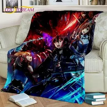 SAO роман мультфильм Sword Art Online одеяло, мягкое одеяло для дома, спальни, кровати, дивана, пикника, путешествия, офиса, одеяло, детское одеяло 125x150cm 50x60inch