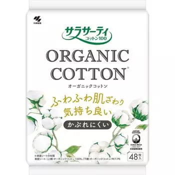 Sarasati Kobayashi Pharmaceutical Saraserty Cotton 100 органический хлопок 48 листов