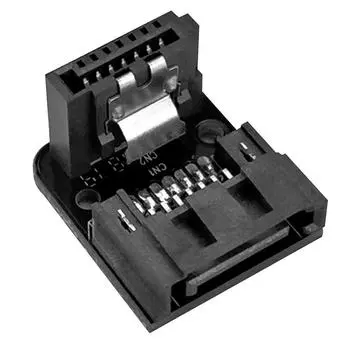 SATA 7-контактный гнездовой разъем на 7-контактный штекерный адаптер, угловой адаптер 90 градусов, адаптер SATA вверх/вниз на 90 градусов для материнской платы