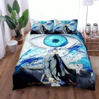 Satoru Gojo Jujutsu Kaisen пододеяльник комплект King Queen Double Full Twin Single Size комплект постельного белья 135X200cm-2pcs