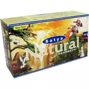 Satya Nag Champa Натуральные благовония Agarbatti 180 грамм коробка | 12 упаковок по 15 грамм каждая в коробке | Экспортное качество коричневый