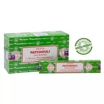 Satya Ароматические палочки пачули Agarbatti 180 грамм коробка | 12 упаковок по 15 грамм в коробке | Экспортное качество коричневый
