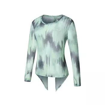 Saucony Casual Round Neck Pullover Long Sleeve T-Shirt Sweet Wine Mustard Colorful Print Desert Garden Women T-Shirts SA1259LT05L-PR215 S