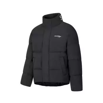Saucony Letter Pattern Stand Collar Warm Fashion Versatile Down Jacket Unisex outerwear Black SC3240215AL-BK01 M