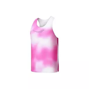 Saucony Logo Letter Print Racing Running Lightweight Moisture-Wicking Comfortable Breathable Crew Neck Sleeveless Tank Men Tops SC2230110A-PR13 S