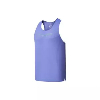 Saucony Logo Letter Print Racing Running Moisture Wicking Breathable Comfortable Round Neck Sleeveless Vest Men Tops Raspberry-Purple SC2230678A-PP12 S