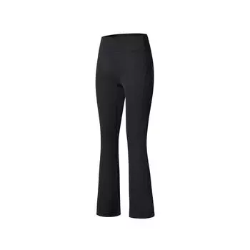 Saucony Mid-Rise Solid Color Comfortable Fashion Casual Pants Women pants Black SA1259KP01L-BK001 XS