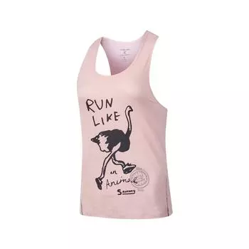 Saucony Nathan Bell Series Fashion Simple Breathable Comfortable Pullover Sports Vest Women Tops Pink SA1259TK41C-PK043 L