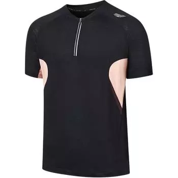 Saucony Nathan Bell Series Fashion Simple Pullover Versatile Short Sleeve T-Shirt Unisex Tops Black SA2259ST42C-BK001 L