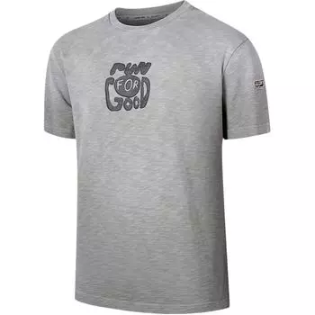 Saucony Nathan Bell Series Round Neck Fashion Soft Versatile Short Sleeve T-Shirt Unisex Tops Gray SA3259ST14C-GR208 M