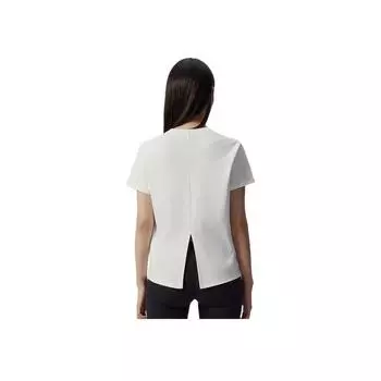 Saucony Round Neck Slim Fit Short Sleeve T-Shirt Women Tops Pearl-White SO1259ST31L-WT002 S