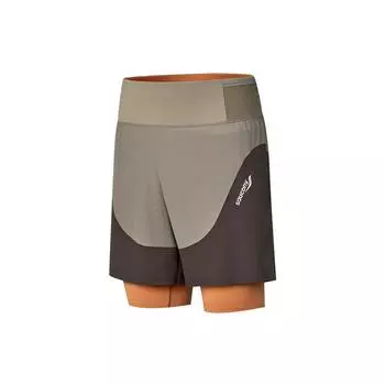 Saucony Running Training Series Moisture Wicking Quick Dry Stylish Sports Shorts Men shorts Light-Gray Brown SA2259DP04T-CO040 M