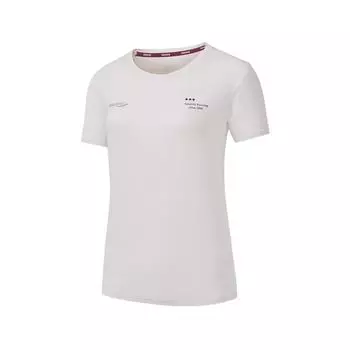 Saucony Running Training Series Soul Runner Simple Versatile Fashion Round Neck Short Sleeve T-Shirt Women T-Shirts Ivory-Beige SA1250ST63T-GR132 M