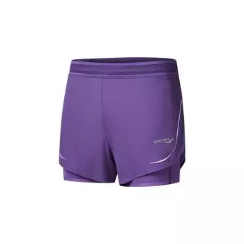 Saucony Simple Comfortable Lace-Up Three-Quarter Casual Shorts Unisex Shorts Purple SA1250DP63T-PP102 M