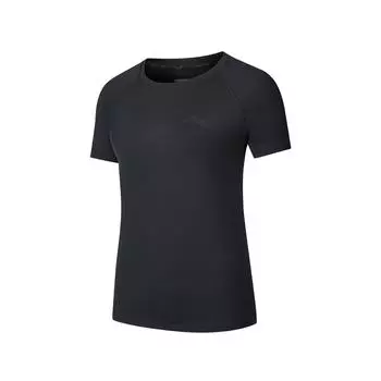 Saucony Simple Round Neck Pullover Raglan Short Sleeve T-Shirt Women tops Black SA1259ST02L-BK001 XS