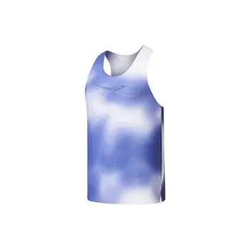 Saucony Tie-Dye Running Lightweight Moisture-Wicking Breathable Comfortable Crew Neck Sleeveless Tank Men Tops Midnight-Blue SC2230110A-PR10 S