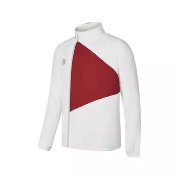 Saucony X LAMFO Retro Spliced Long Sleeve Zipper Fashion Comfortable Simple Stand Collar Cotton Jacket Men jackets Snow-Peak-White SC2240301A-WT039 XL