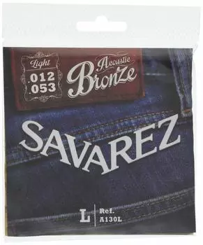 SAVAREZ A130L Бронзовые легкие бронзовые струны для акустической гитары / 12-53