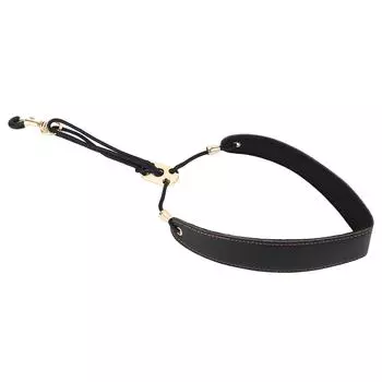 Saxophone Strap Soft PU Leather Nylon Saxophone Hook Strap Adjustable Length Sax Neck Strap for чёрный