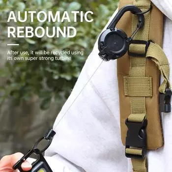 Scalable Pull Ring, Backpack Keychain, Wire Rope Buckle, Outdoor Portable Camping Accessories, Anti Loss Connection Buckle зелёный