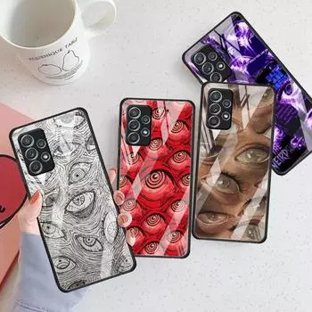 Стеклянный чехол со страшным лицом и глазами, смайликом для Samsung Galaxy A52 A71 A50 A51 A70 A21s A31 A72 A10 A12 A30 A22 5G, чехол для телефона Samsung A53 5G