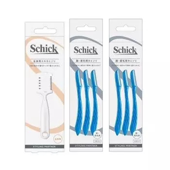 Schick [Bulk purchase] Full body razor (1 piece) x 1 piece / Face/eyebrow razor (3 pieces) x 2 pieces Men s L Dispo