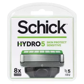 Лезвия для бритвы Schick Hydro 5 SkinProtect Sensitive, 8 шт., 1 шт., корейское лезвие для бритвы