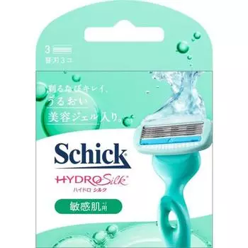 Schick Hydrosilk Replacement Blades (3 Pieces) Razor for Sensitive Skin