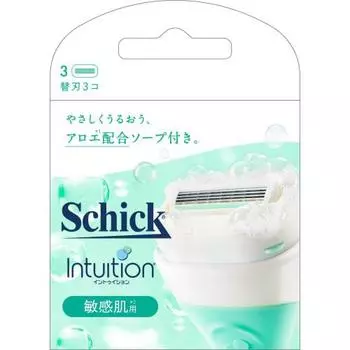 Schick Intuition Replacement Blades (3 Pieces) Razor for Sensitive Skin Women