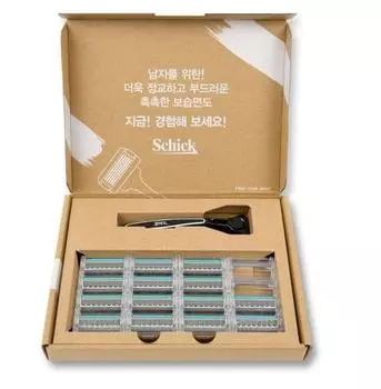 Schick Quatro 4 titanium blades (14 sets) + razor