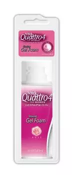 Schick Quattro 4 для женщин гель-пена для бритья 78 г (Роза)